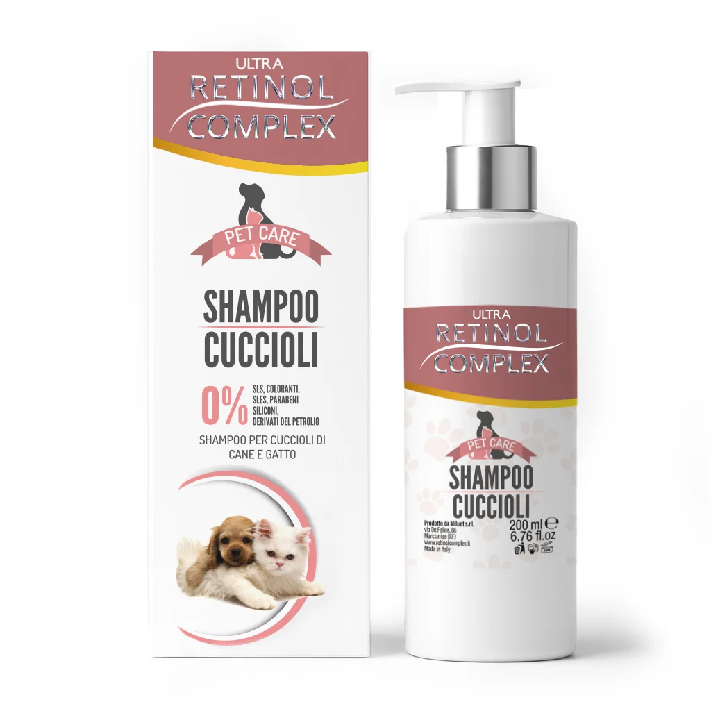 Champú para perros 200 ml – Complejo de retinol