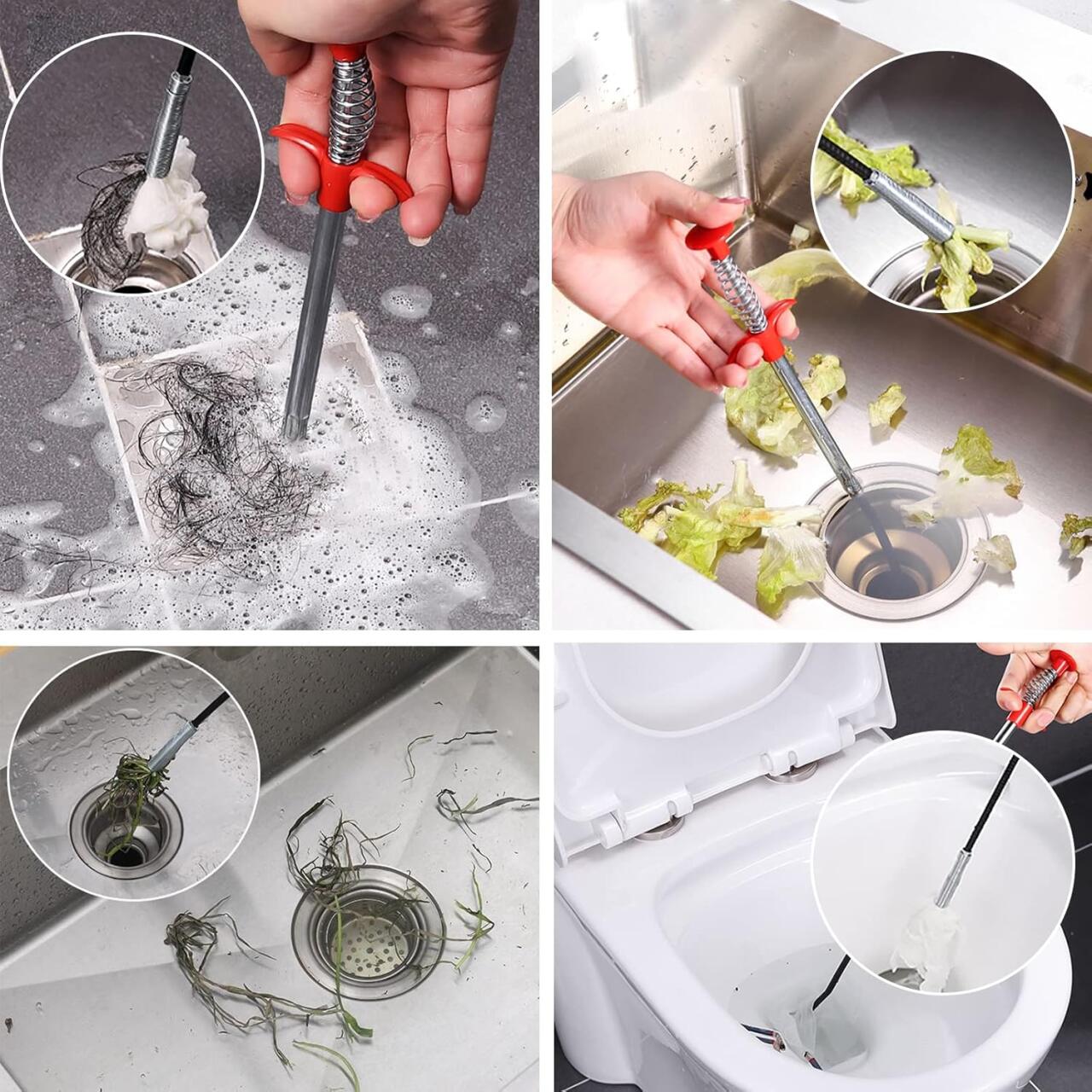 Limpiador de desagües con garras