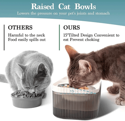 Comedero y bebedero para mascotas con fuente.