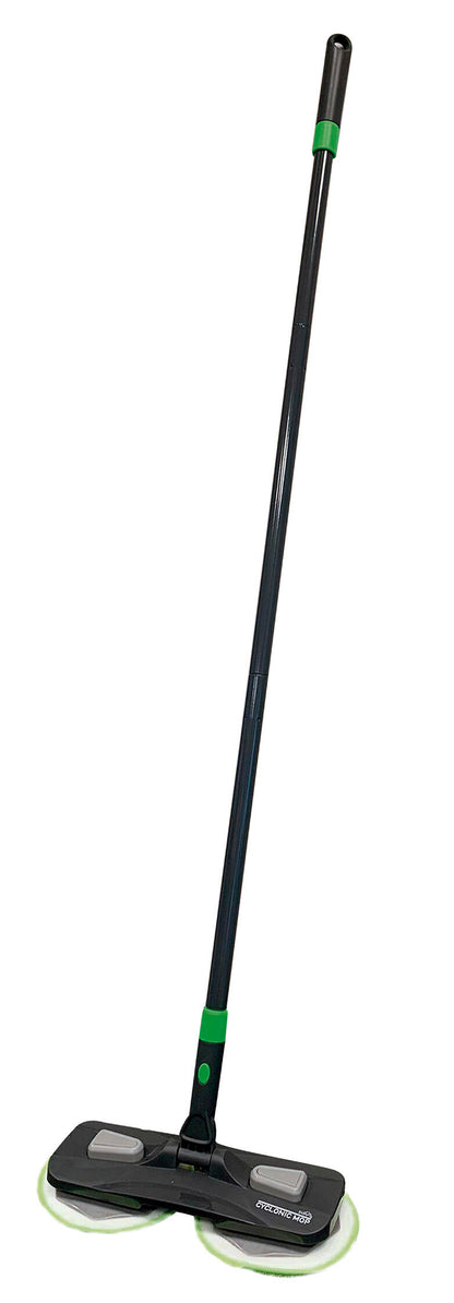 Mopa giratoria 360° que limpia, seca y pule en un solo paso.