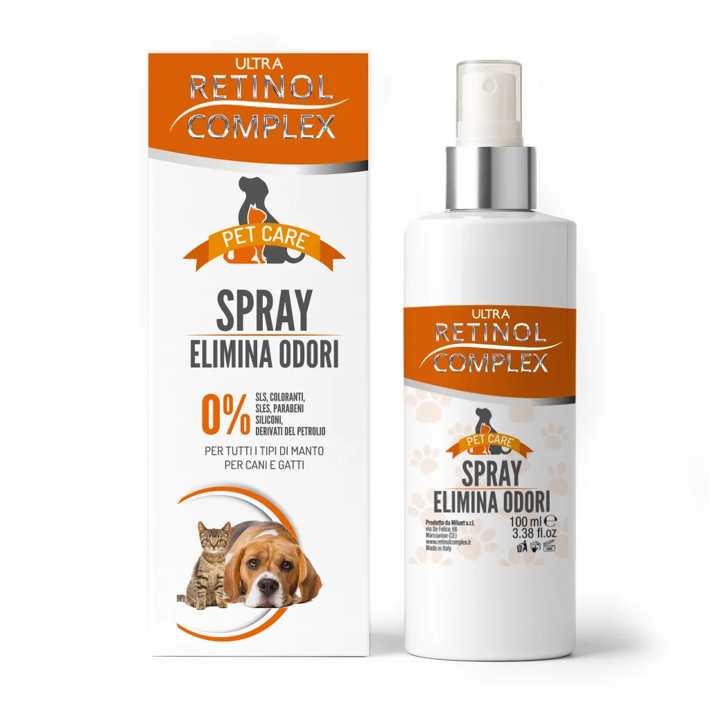 Spray eliminador de olores para mascotas (100 ml) – Complejo de retinol